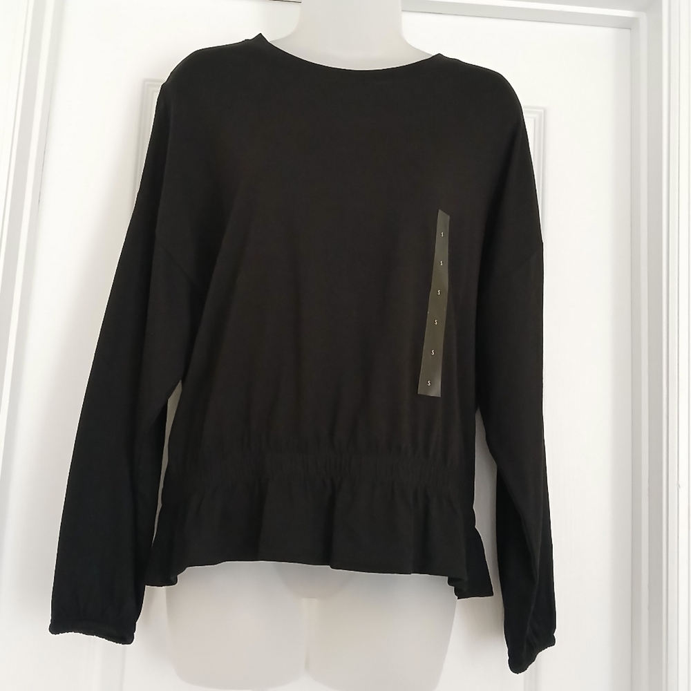 Banana Republic Black Long Sleeve Blouse